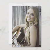 Rustic Sunflower String Lights Graduation Party Kaart (Achterkant)