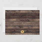 Rustic Sunflower String Lights Rehearsal Dinner Kaart (Achterkant)