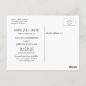 Rustic Sunflower String Lights Save the Date Photo Briefkaart (Achterkant)