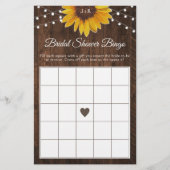 Rustic Sunflower String Lights Vrijgezellenfeest B (Voorkant)