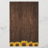 Rustic Sunflower String Lights Vrijgezellenfeest B (Achterkant)