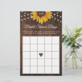 Rustic Sunflower String Lights Vrijgezellenfeest B (Staand voorkant)