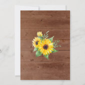 Rustic Sunflower String Lights Vrijgezellenfeest Kaart (Achterkant)