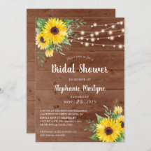 Rustic Sunflower String Lights Vrijgezellenfeest