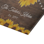 Rustic Sunflower String Lights Wedding Gift Snijplank (Hoek)