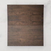 Rustic Sunflower String Lights Wedding Place Card Plaatskaartje (Binnenkant ongevouwen)