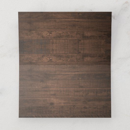 Rustic Sunflower String Lights Wedding Place Card Plaatskaartje (Binnenkant ongevouwen)