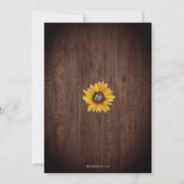 Rustic Sunflower Sweet 16 Birthday String Lights I Kaart (Achterkant)