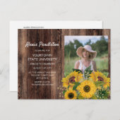 Rustic Sunflower Trunk Party Dorm Shower Uitnodiging Briefkaart (Voorkant / Achterkant)