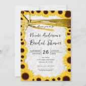 Rustic Sunflower Twine Bridal Wedding Invitting Kaart (Voorkant)