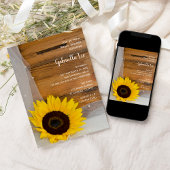 Rustic Sunflower Veil Land Vrijgezellenfeest Kaart