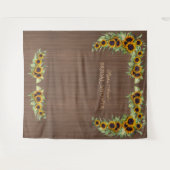 Rustic Sunflower Vrijgezellenfeest Barn Photo Boot Wandkleed (Voorkant (horizontaal))