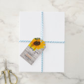 Rustic Sunflower Vrijgezellenfeest Script Hartelij Cadeaulabel (Met Touw)