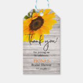 Rustic Sunflower Vrijgezellenfeest Script Hartelij Cadeaulabel (Voorkant)