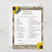 Rustic Sunflower Wat is er op je Baby shower? Kaart (Voorkant)