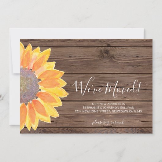 Rustic Sunflower We hebben de Kaart van de Aankond (Voorkant)