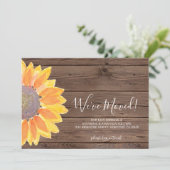 Rustic Sunflower We hebben de Kaart van de Aankond (Staand voorkant)