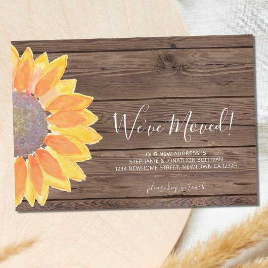 Rustic Sunflower We hebben de Kaart van de Aankond