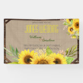 Rustic Sunflower Wedding Banner (Horizontaal)