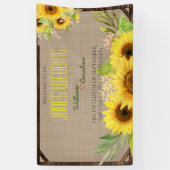 Rustic Sunflower Wedding Banner (Verticaal)