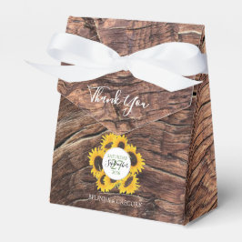 Rustic Sunflower Wedding Bedankdoosjes