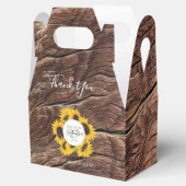 Rustic Sunflower Wedding Bedankdoosjes (Geopend)