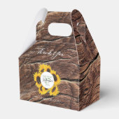 Rustic Sunflower Wedding Bedankdoosjes (Voorkant Zijde)