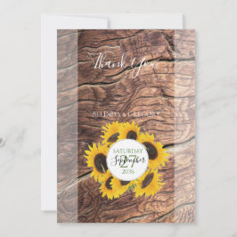 Rustic Sunflower Wedding Bedankt