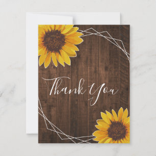 Rustic Sunflower Wedding Bedankt