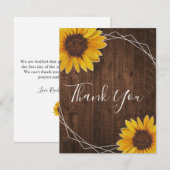 Rustic Sunflower Wedding Bedankt (Voorkant / Achterkant)