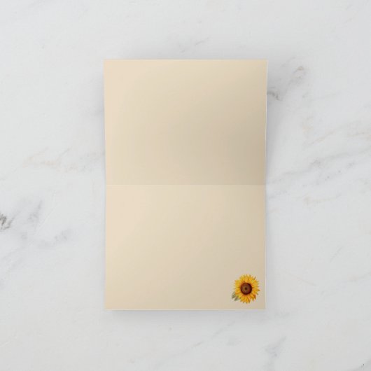 Rustic Sunflower Wedding Bedankt (Binnen)