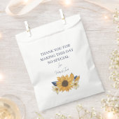 Rustic Sunflower Wedding Bedankt Bedankzakje (Geknipt)