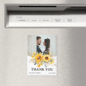 Rustic Sunflower Wedding Bedankt Magneet (Insitu (Vaatwasser))