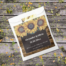 Rustic Sunflower Wedding Bedankzakje