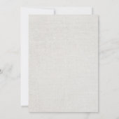 Rustic Sunflower Wedding Black Laced Elegant Linen Kaart (Achterkant)