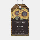 Rustic Sunflower Wedding Cadeaulabel (Voorkant)