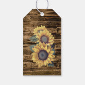 Rustic Sunflower Wedding Cadeaulabel (Achterkant)