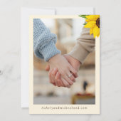 Rustic Sunflower Wedding Flat Save The Date Card (Achterkant)