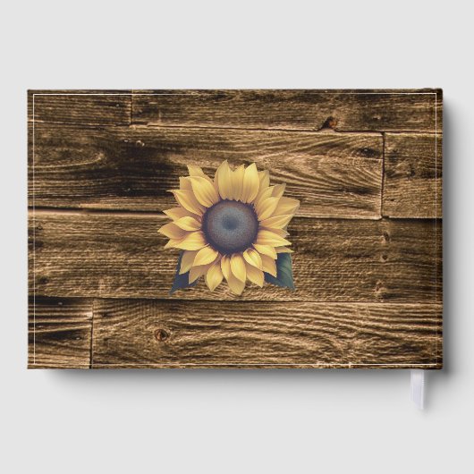 Rustic Sunflower Wedding Gastenboek (Achterkant)