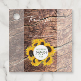 Rustic Sunflower Wedding Gift Bedankjes Labels