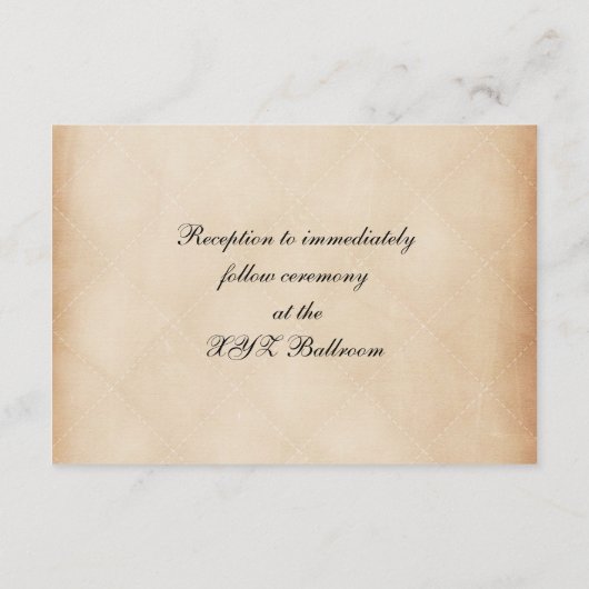 Rustic Sunflower Wedding Informatiekaartje (Achterkant)