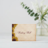 Rustic Sunflower Wedding Informatiekaartje (Staand voorkant)