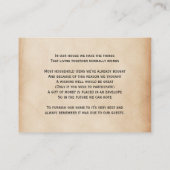 Rustic Sunflower Wedding Informatiekaartje (Achterkant)