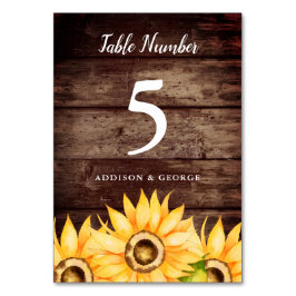 Rustic Sunflower Wedding Kaart