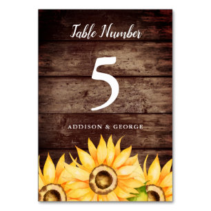Rustic Sunflower Wedding Kaart