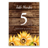 Rustic Sunflower Wedding Kaart (Achterkant)