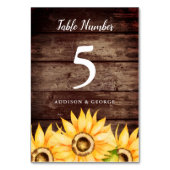 Rustic Sunflower Wedding Kaart (Voorkant)