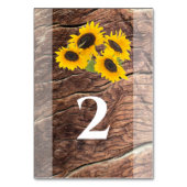 Rustic Sunflower Wedding Kaart (Voorkant)