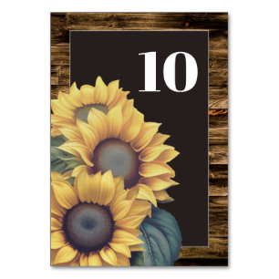 Rustic Sunflower Wedding Kaart