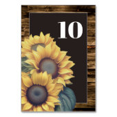 Rustic Sunflower Wedding Kaart (Voorkant)